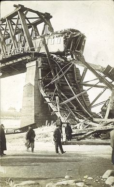 Photo of a collapsed bridge illustrating an article by Gill Jackman, a counsellor working in the Chew Valley, North Somerset